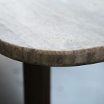 SHOKU Dining Table Silver Grey Travertine Ebony Ash Legs 12 SHOKU Dining Table Silver Grey Travertine Ebony Ash Legs