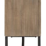 Dry Sand Reclaimed Pine Transitional TV Console with Metal Legs