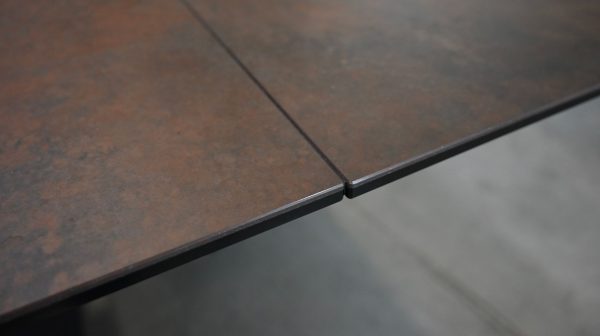 SIGNATURE Oxidized Brown Ceramic Extension Dining Table 3 2