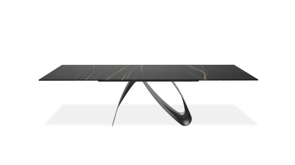SIGNATURE Safari Black Ceramic Top Extension Dining Table 1 2