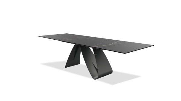 SIGNATURE Safari Black Ceramic Top Extension Dining Table 3