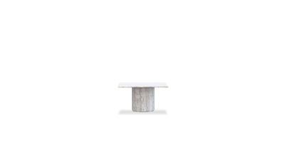 SLOANE Medium Grey Travertine Marble Coffee Table