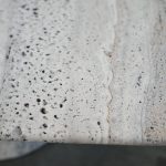 SLOANE Tall Grey Travertine Marble Coffee Table
