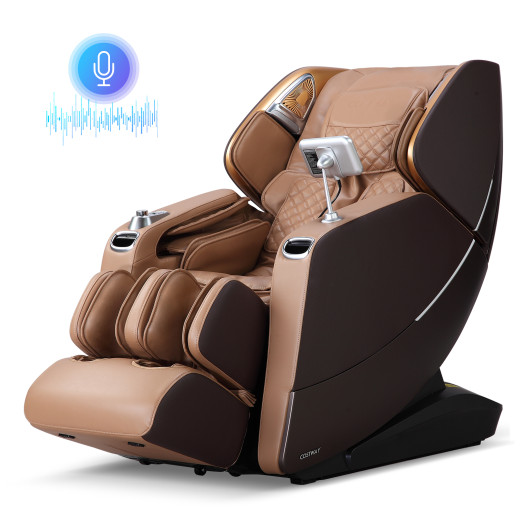 Zero Gravity Full Body 3D Massage Chair with Airbags Brown - Image 3