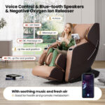Zero Gravity Full Body 3D Massage Chair with Airbags Brown