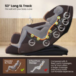 Zero Gravity Full Body 3D Massage Chair with Airbags Brown