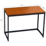 Compact Home Office Desk with Wood Top and Metal Frame 9 Compact Home Office Desk with Wood Top and Metal Frame