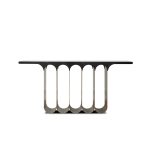 SOCLE Black Marble Console Table Brushed Bronze Base