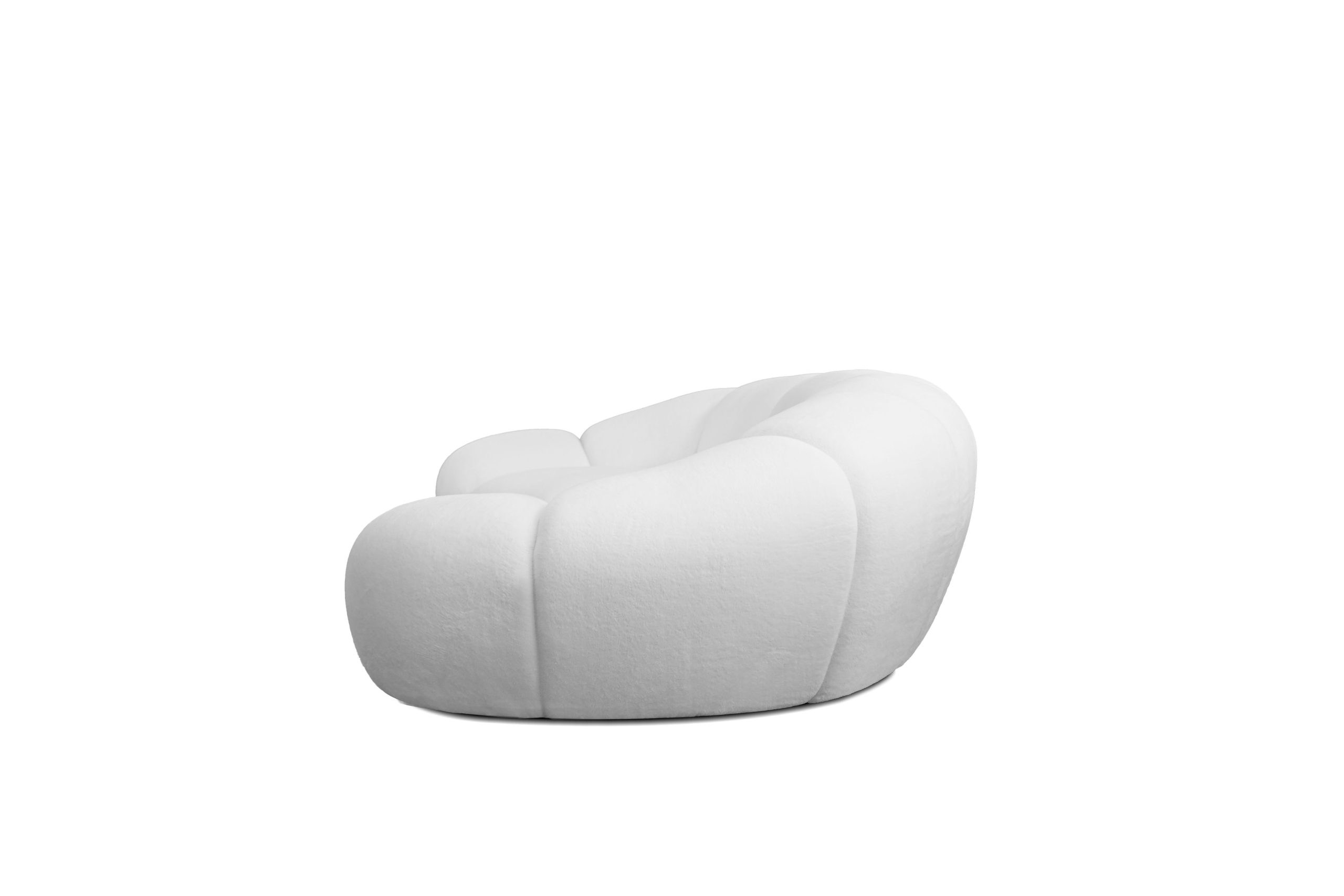 CIRRO Polar White Fabric Four-Seater Sofa