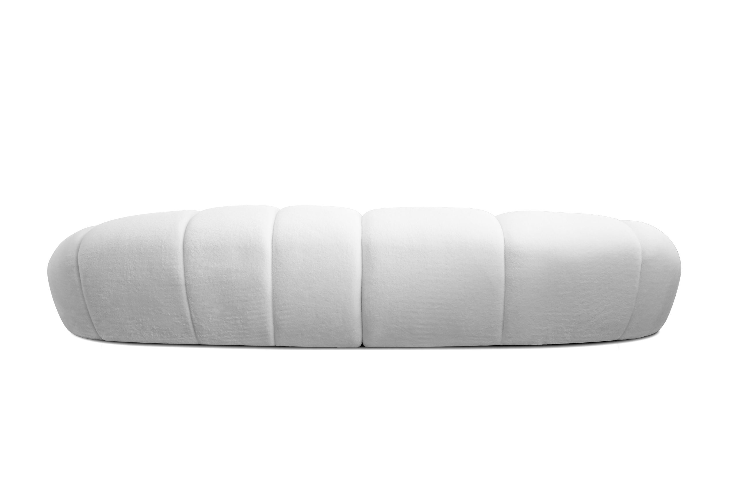 CIRRO Polar White Fabric Four-Seater Sofa