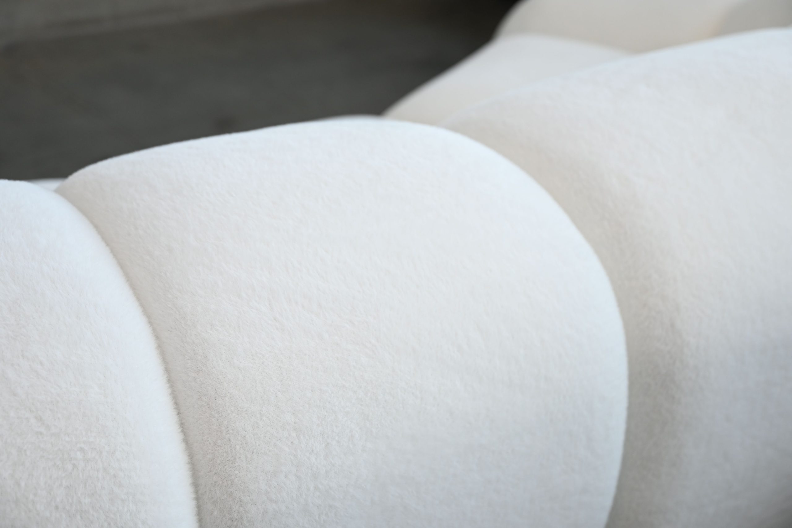CIRRO Polar White Fabric Four-Seater Sofa