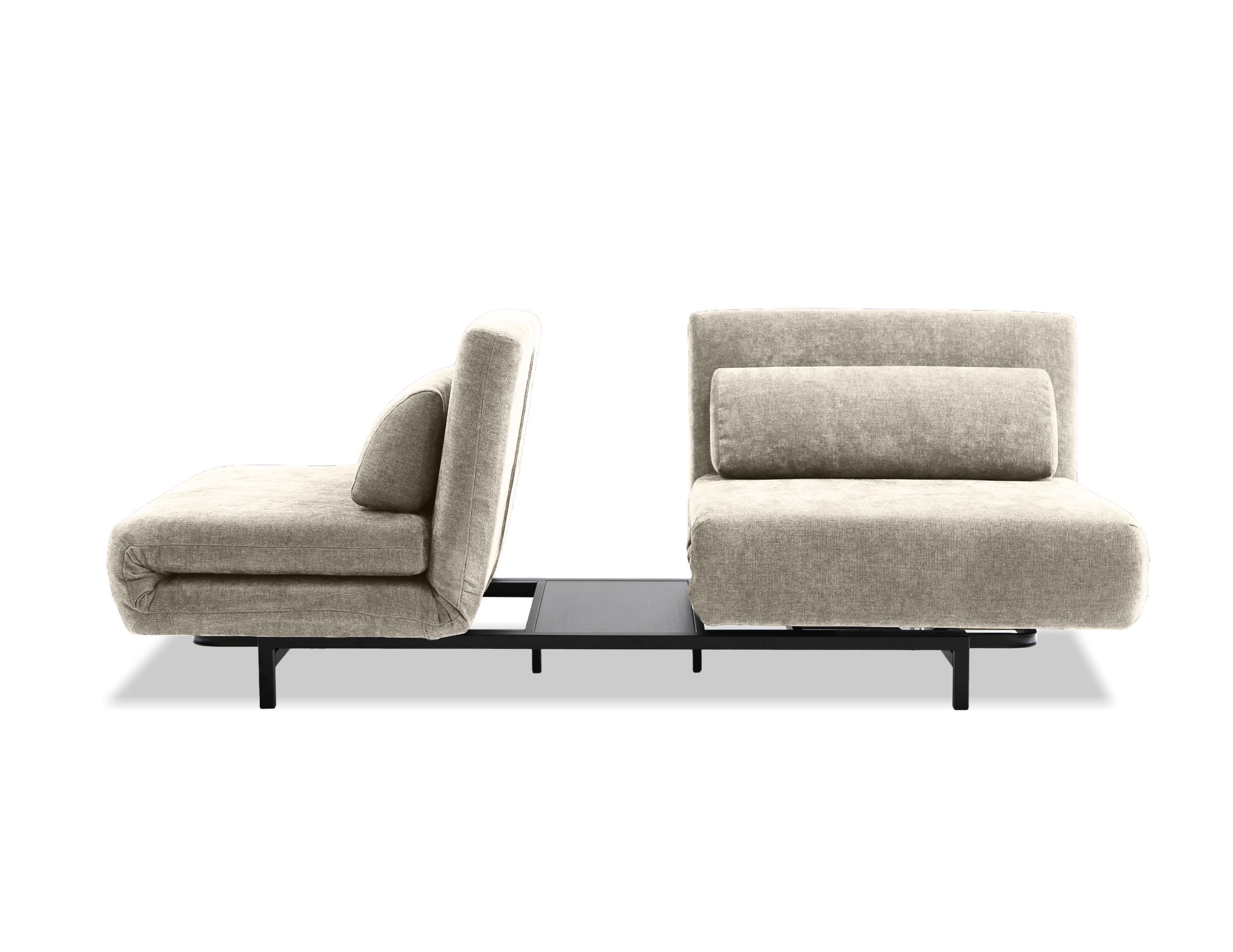ISO Driftwood Swivel Sofa Bed Black Legs