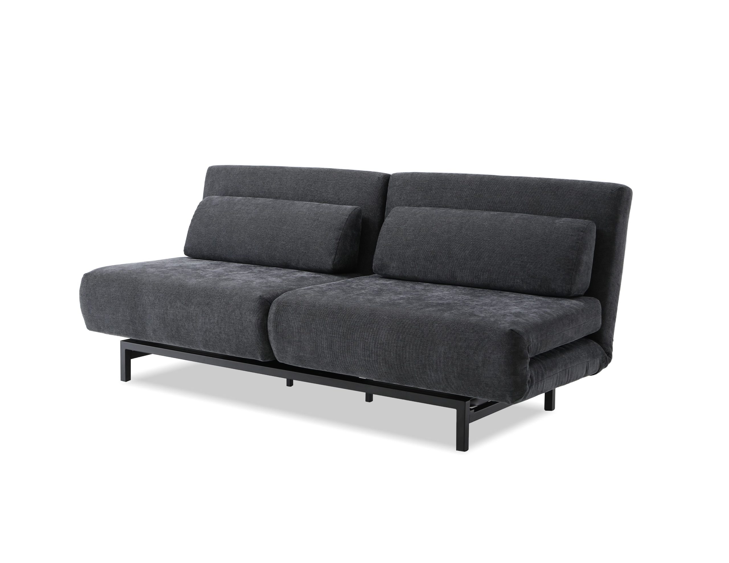 ISO Swivel Tweed Sofa Bed with Black Legs