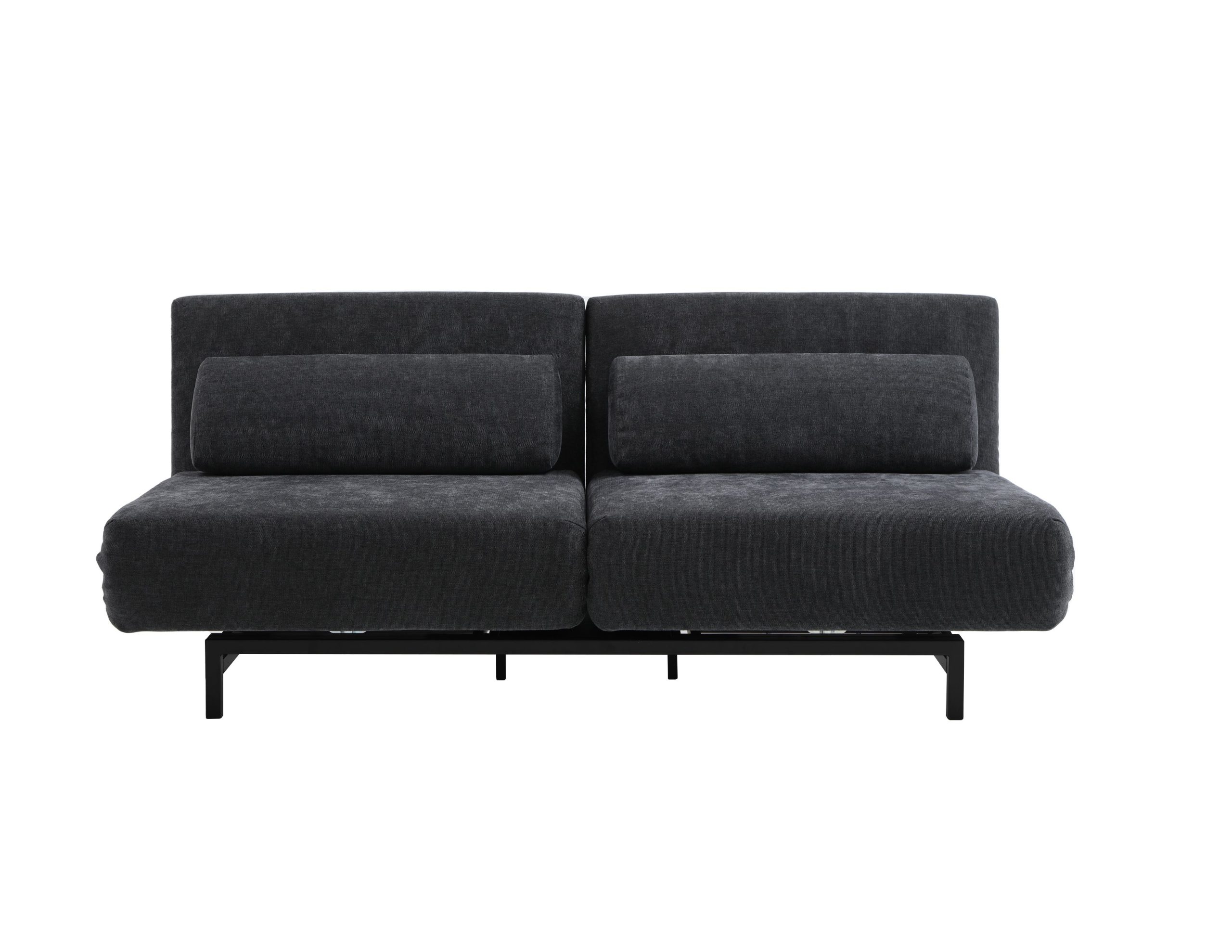 ISO Swivel Tweed Sofa Bed with Black Legs
