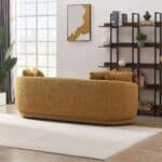 Yellow Boucle Modern French Sofa with Removable Legs