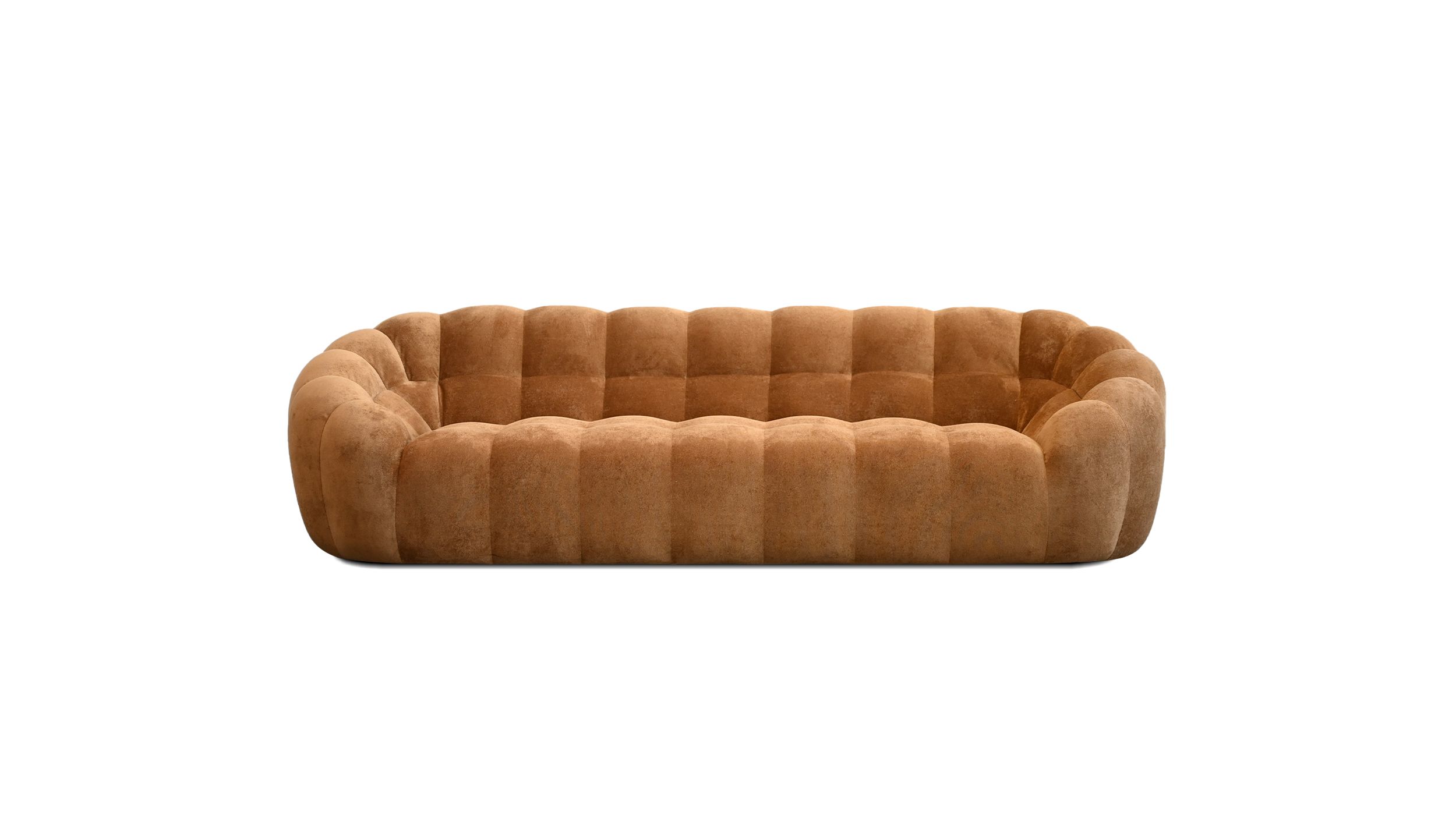 PUFFIN Toffee Chenille 3-Seater Sofa 105 inch