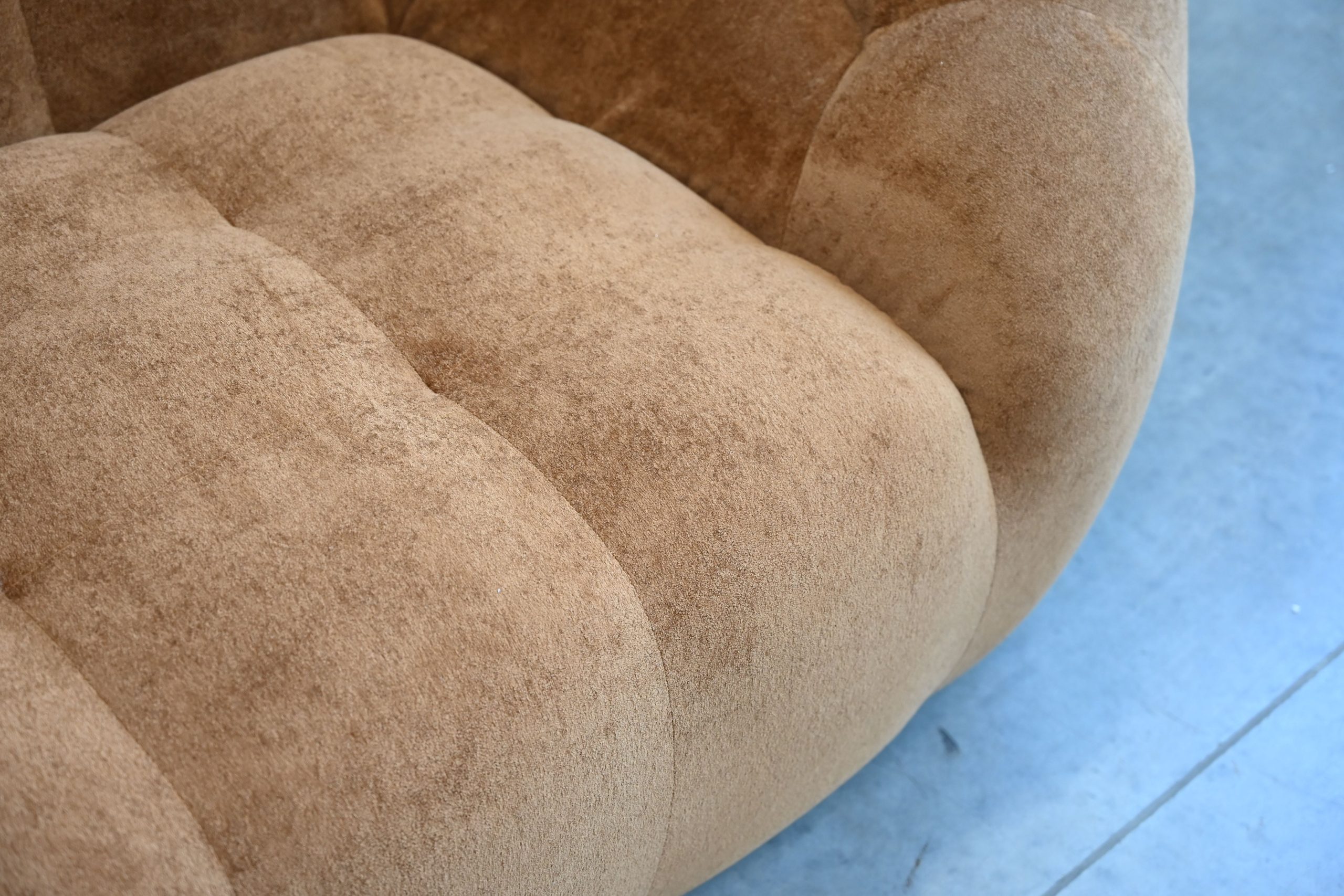 PUFFIN Toffee Chenille 3-Seater Sofa 105 inch