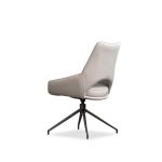 SOFIA Beige Leatherette Swivel Dining Chair, Black Base 10 SOFIA Beige Leatherette Swivel Dining Chair, Black Base