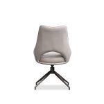 SOFIA Beige Leatherette Swivel Dining Chair, Black Base 11 SOFIA Beige Leatherette Swivel Dining Chair, Black Base