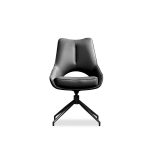 SOFIA Black Leatherette Swivel Dining Chair 8 SOFIA Black Leatherette Swivel Dining Chair