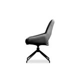 SOFIA Black Leatherette Swivel Dining Chair 9 SOFIA Black Leatherette Swivel Dining Chair