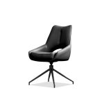 SOFIA Black Leatherette Swivel Dining Chair 7 SOFIA Black Leatherette Swivel Dining Chair