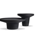 SPACER Black Marble Base Matte Black Aluminum End Table