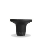SPACER Black Marble Base Matte Black Aluminum End Table