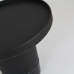 SPACER Black Marble Base Matte Black Aluminum End Table