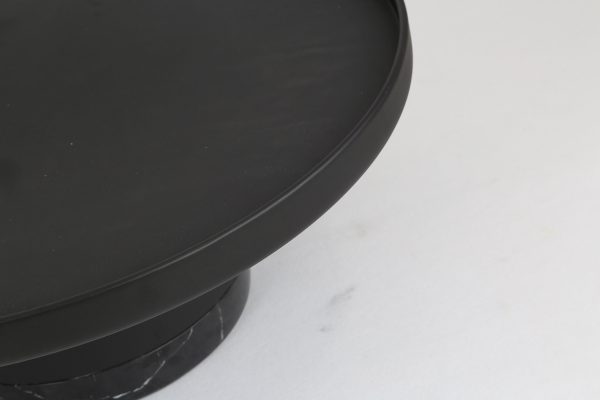 SPACER Coffee Table Black Marble Base Matte Black Aluminum 2