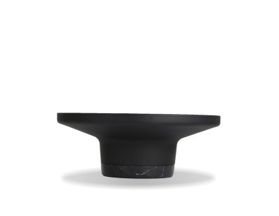 SPACER Coffee Table Black Marble Base Matte Black Aluminum