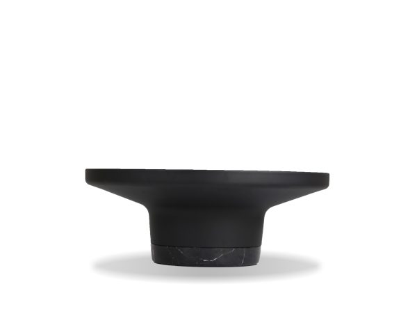 SPACER Coffee Table Black Marble Base Matte Black Aluminum