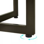 Modern Glass Top Dining Table with Gold Metal Frame 47x31