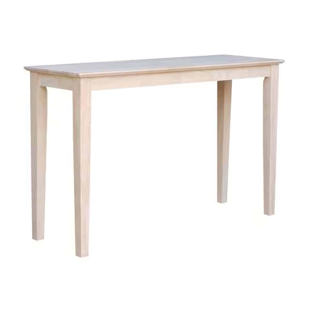 Unfinished Solid Wood 4-ft Farmhouse Console Table 1 Unfinished Solid Wood 4-ft Farmhouse Console Table
