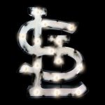 STL Cardinals Lighted Recycled Metal MLB Sign