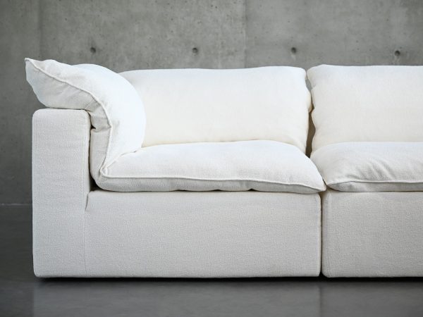 STRATO Sea Shell Fabric 5 Piece Sectional 2
