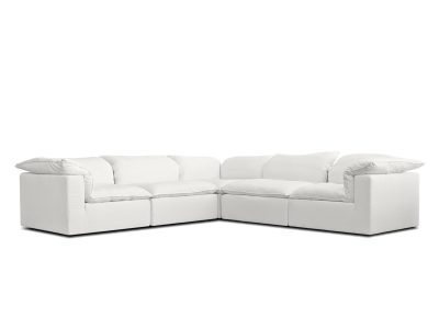 STRATO Sea Shell Fabric 5-Piece Sectional