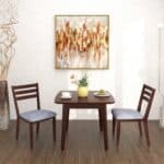 Modern Farmhouse Wood Dining Chair with Padded Seat (Set of 2)