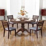 Modern Farmhouse Wood Dining Chair with Padded Seat (Set of 2)