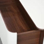 SUMU Cream Leather 2-Drawer Soft-Closing Side Table