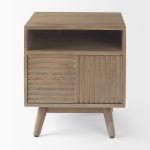 Sable 19.0L x 19.0W x 21.5H Light Brown Wood Side Table