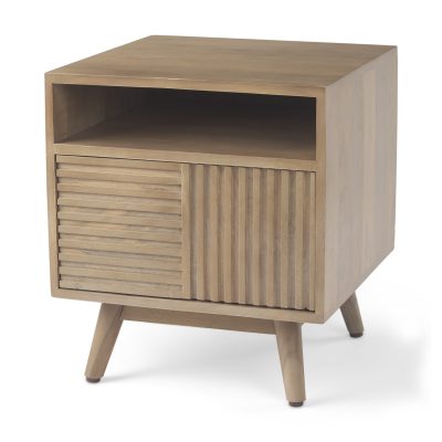 Sable 19.0L x 19.0W x 21.5H Light Brown Wood Side Table