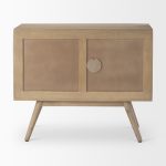 Sable 37.0L x 17.0W x 30.5H Light Brown Wood Accent Cabinet