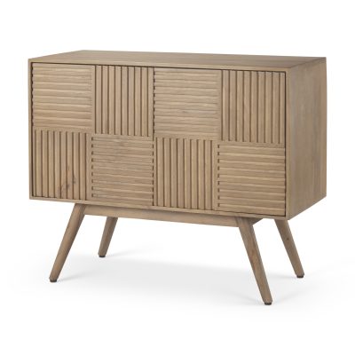 Sable 37.0L x 17.0W x 30.5H Light Brown Wood Accent Cabinet