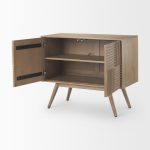 Sable 37.0L x 17.0W x 30.5H Light Brown Wood Accent Cabinet