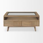 Sable 38.0L x 27.0W x 18.0H Light Brown Wood Coffee Table