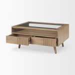 Sable 38.0L x 27.0W x 18.0H Light Brown Wood Coffee Table