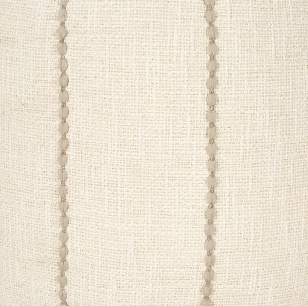 Sachi Beige w Stitching Pouf 5