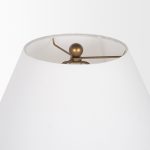 Sadiyah Antiqued Gold Brushed Metal w/ Cream Shade Table Lamp