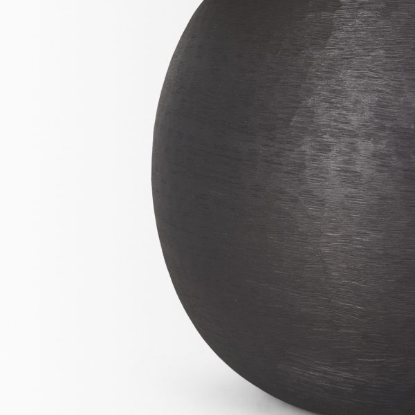 Sadiyah Black Brushed Metal w Beige Shade Table Lamp 10